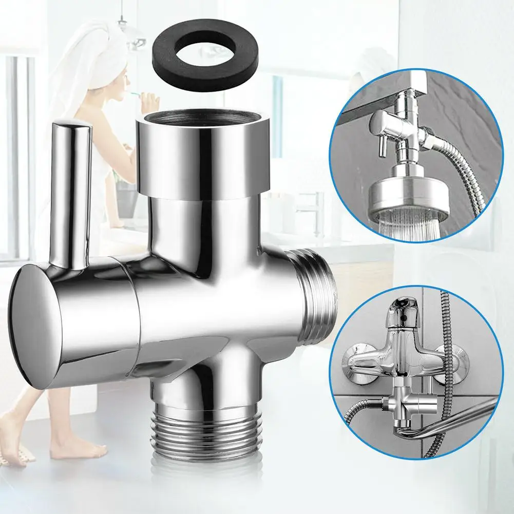 New12ShowerHeadDiverterValvesWaterSeparatorAdjustable3way