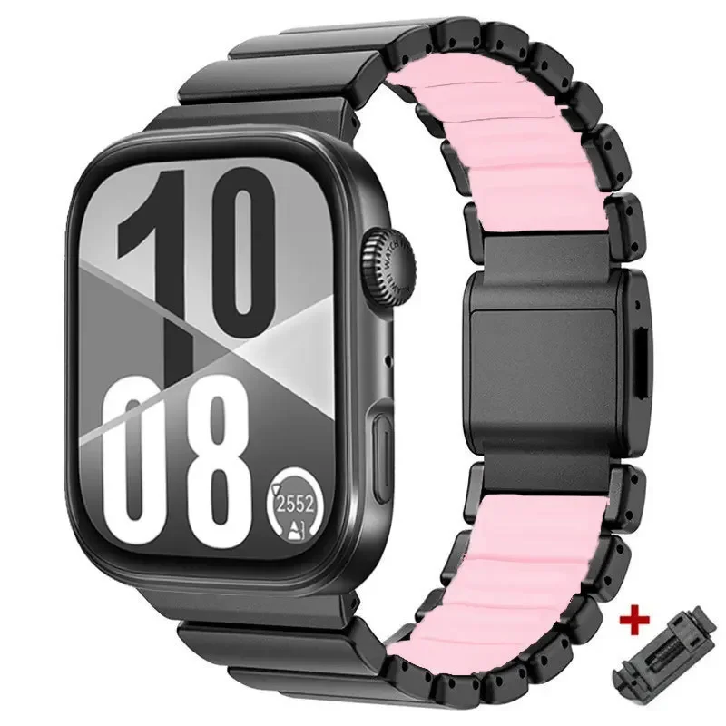 Titanium Metal Silicone Magnetic Band - Sport Strap Rubberband Accessories