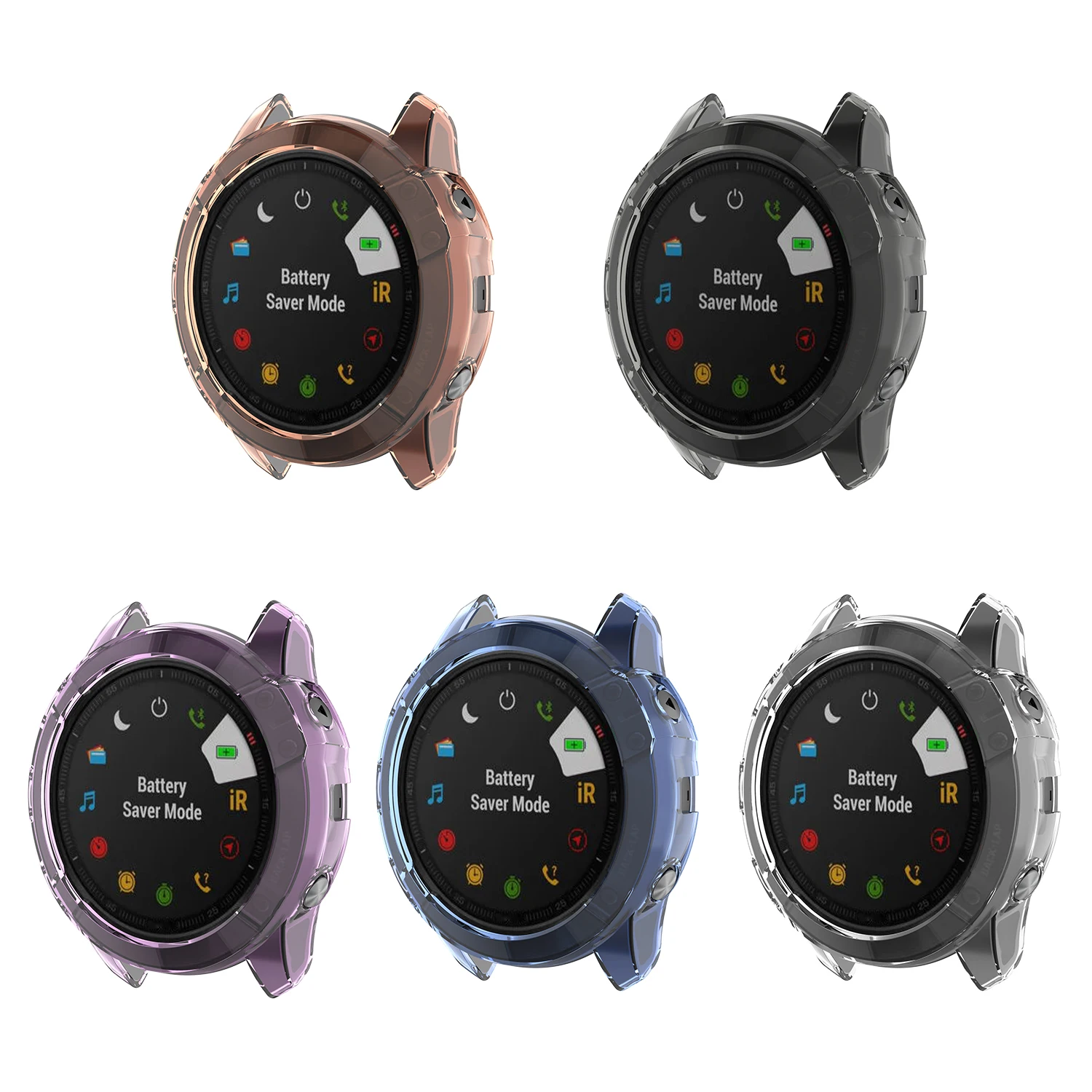 TPU Watch Case Cover Bracelet Protective Frame Shell Shockproof For Garmin Fenix 6X 6X Pro watch screen protector case,watch cover,watch protective case,watch case,watch protective cover,tpu protective case,watch accessories