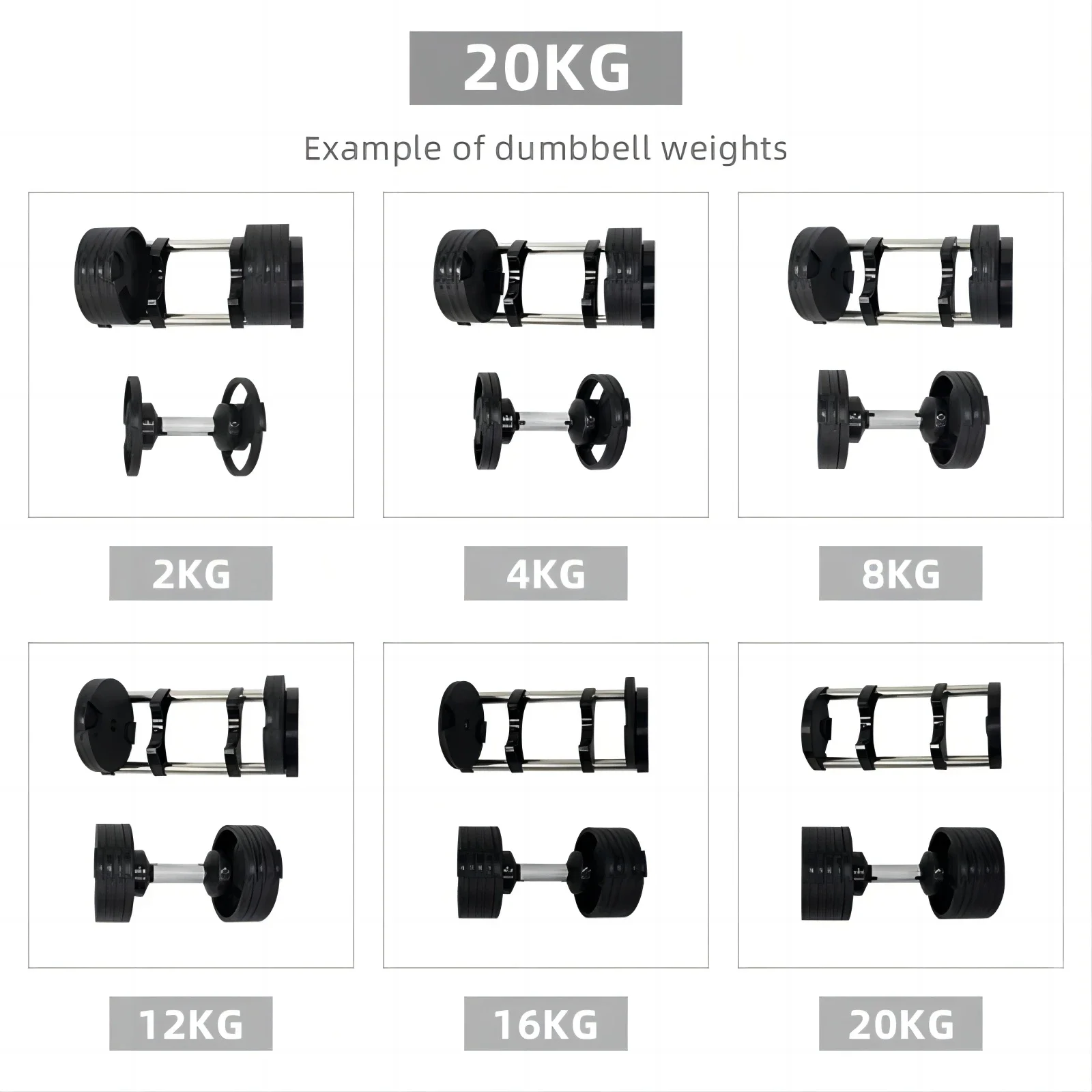 40K Adjustable Dumbbell 20KG 30KG Weights Set Fitness Equipment Gym for Body Building Hot Sale in Stock