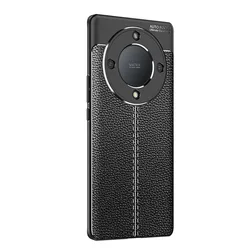 Luxury Business Leather Texture PU Shockproof Soft Protective Phone Case Cover for Honor Magic 5 Lite (Black)