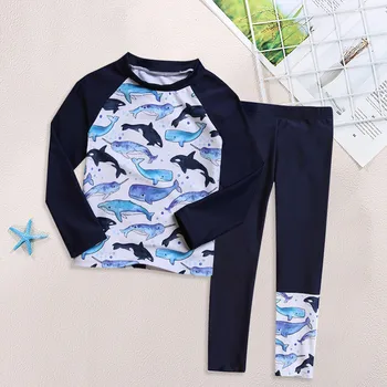 Toddler Boy Dinosaur Toddler Boys Swimsuit Kids Surf Bathing Suit Long Sleeve Swim Shirts Long Pants Two Swimsuit Girl Toddler 5
