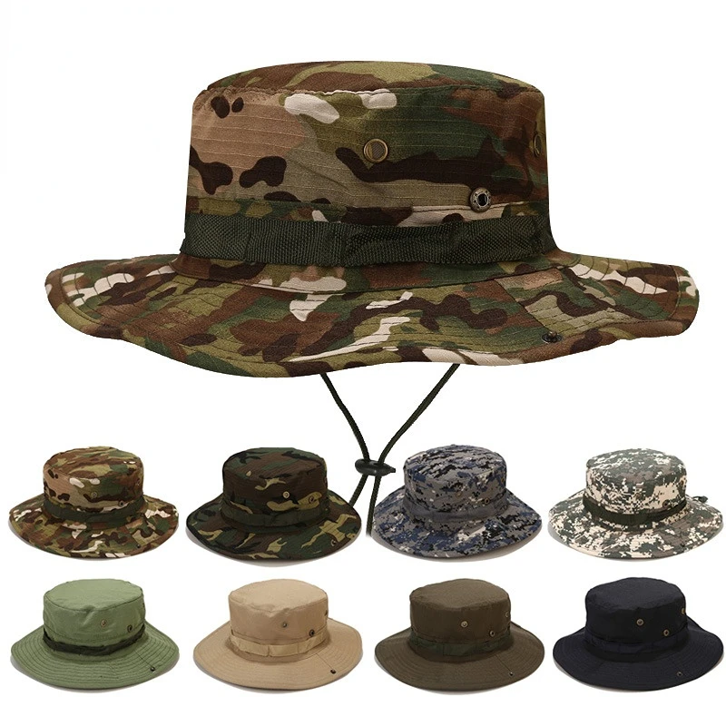 Camouflage-Boonie-Men-Hat-Tactical-US-Army-Bucket-Hats-Military ...