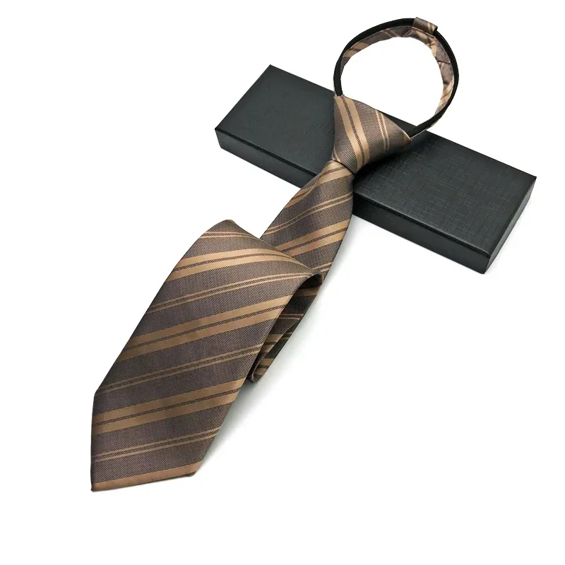 VEEKTIE 브랜드 8CM 지퍼 넥타이 남성용 꽃 무늬 ONEKEY 페이즐리 공식 레트로 빈티지 브라운 Mailard Corbatas 오리지널 선물 디자이너