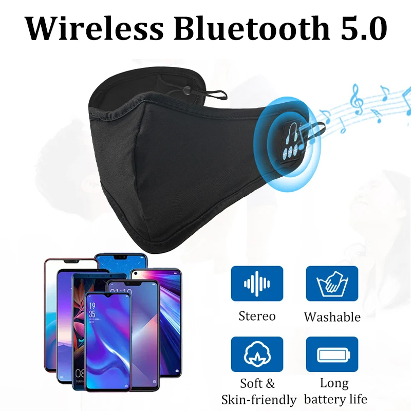 Winter Bluetooth Headphones Wireless Stereo Surround Headset Outdoor Sports Earphones USB Rechargeable Music Player with MIC