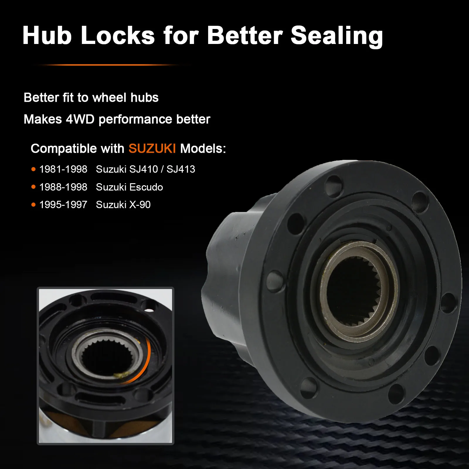 1 Pieces x FOR SUZUKI Samurai Sierra Vitara Manual Free Wheel Locking Hubs B030HP AVM538HP