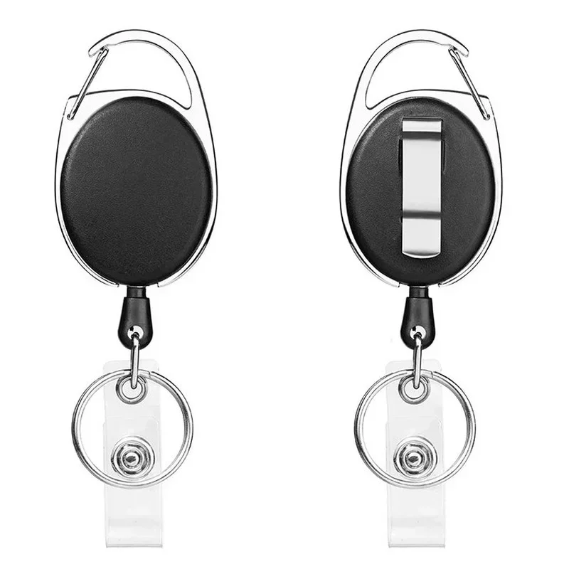 Retractable Badge Reel with Card Holder Reel Clip Key Ring Retractable ID Card Holder Key Chain Holders For Office Name Tag id card holder