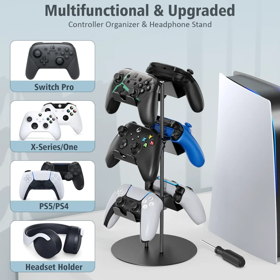 オフィス家具 PREDUCTS Gamepad Hanger & Mount for PS5 PS5 Game Controller & Headphone Hanger Console Mount for
