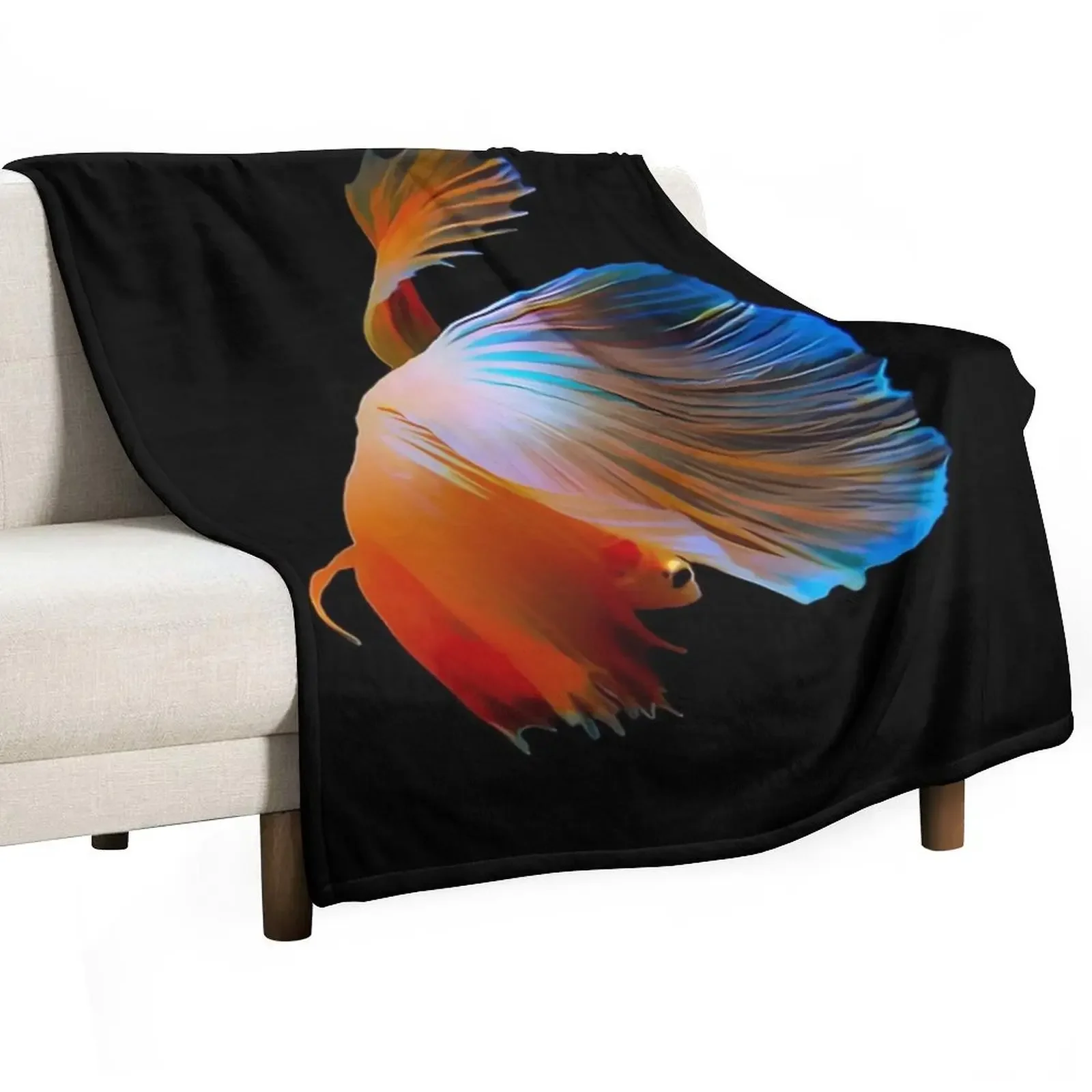 

Betta Fish Throw Blanket Hairy for winter Thins Vintage Blankets
