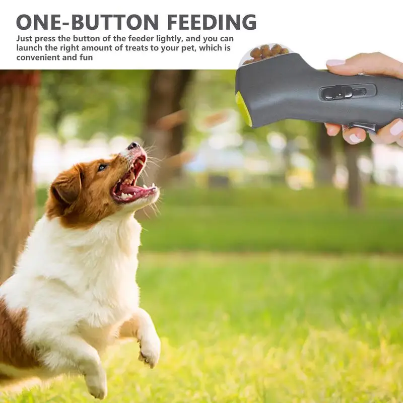 Pet Treat Launcher Dog Food Catapult Pet Training Food Dispenser Toys Puppy Snack Shooter Feeder cat Dog Interactive Toys