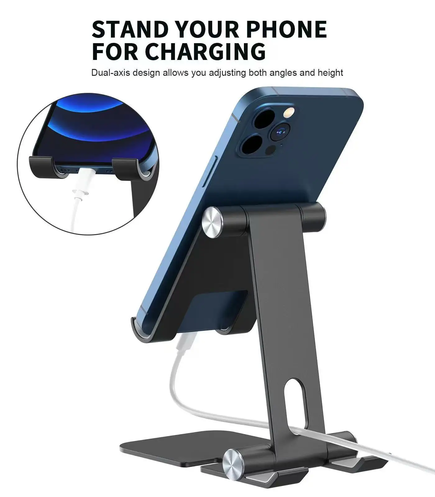 Phone Holder Stand for iPhone 16 15 Pro Mx  Xiaomi mi 9 Metal Phone Holder Foldable Mobile Phone Stand Desk For iPhone Samsung