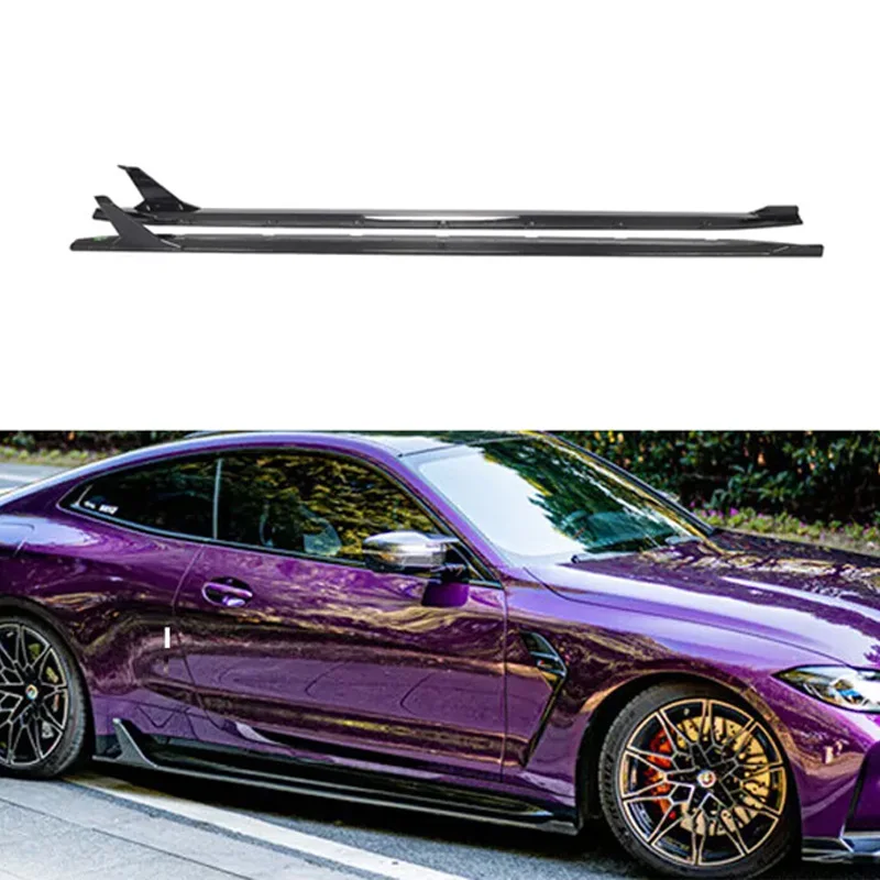Preimpregnato Carbon G83 M4 Minigonne Laterali Winglet Per Bmw G82 M4 Competition 2021-2023 Car Extensio Rocker Panels Lip Splitter Spoiler