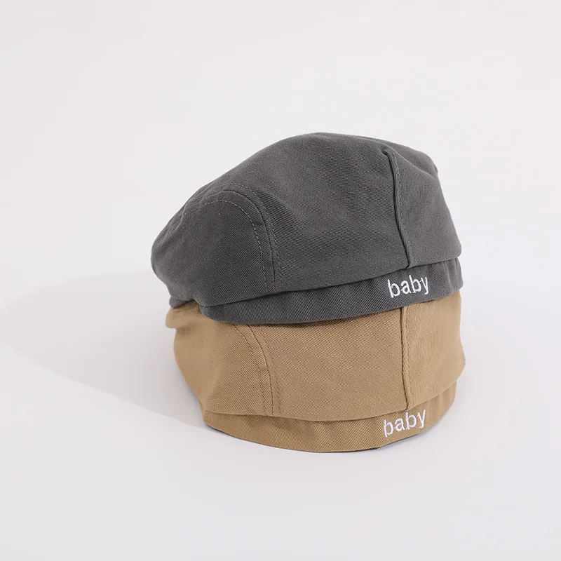 Korean style baby boys fashion letters embroidery peaked cap Kids casual Hats