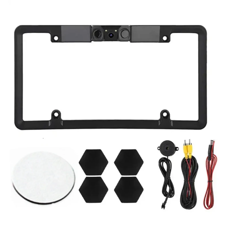 

Rearview Monitor License Plate Frame Parking Radars Reverse Backup Camera