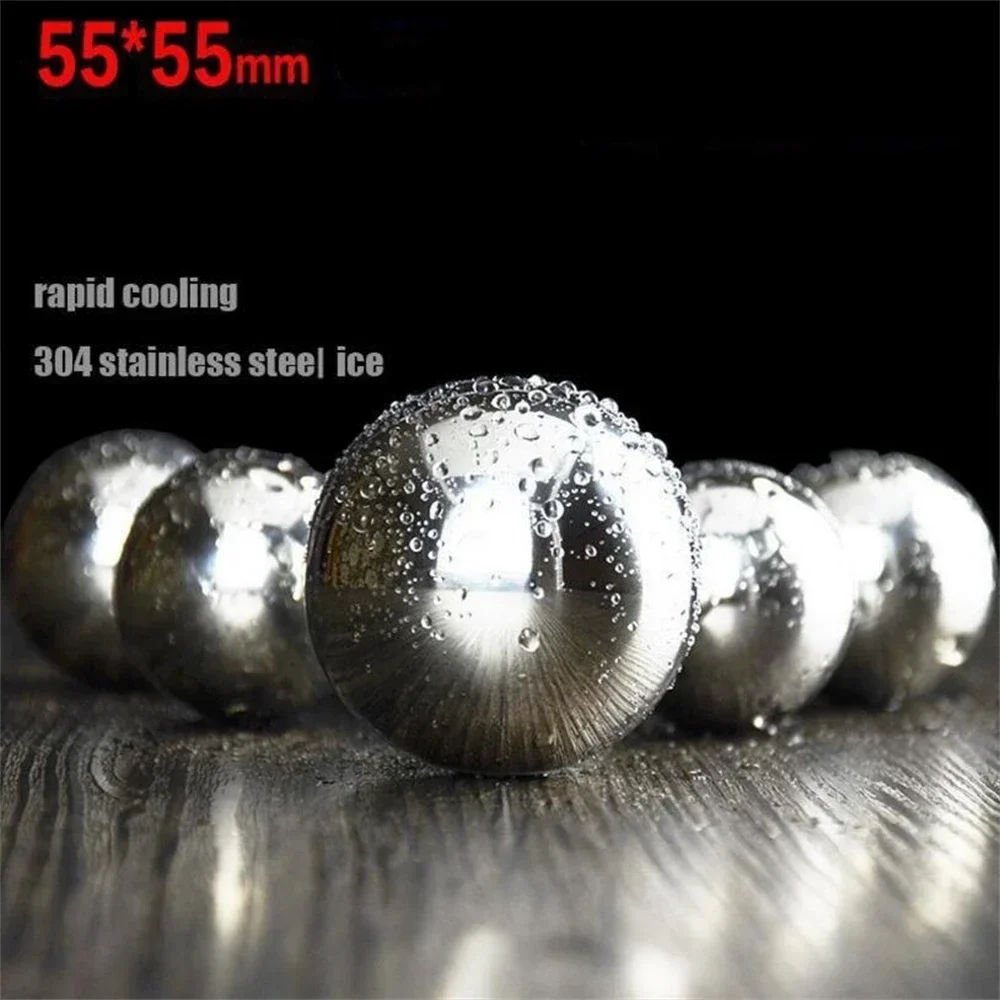 Ice Ball Quickly Cooler 40mm Sphere Whiskey Stone Stainless Steel Rock Tasting Wine Beer Stone Bar Christmas Gift L1