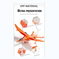 RC Plane Remote Control Pterosaur 2.4Ghz 2 Channels DIY RC Pterosaur Control EPP Foam Glider Toys (Two Batteries) A 1