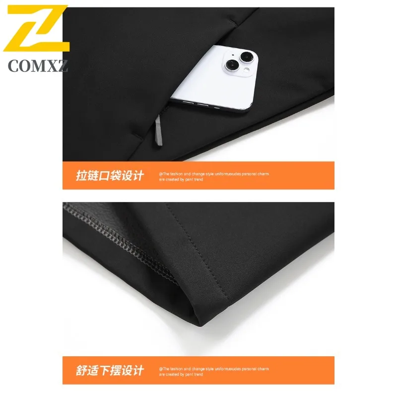 EiAO Stand-Collar Softshell Jacket Spring Windproof Waterproof Light Fleece Hiking Coat for Camping Fishing 2025 Multi-Season