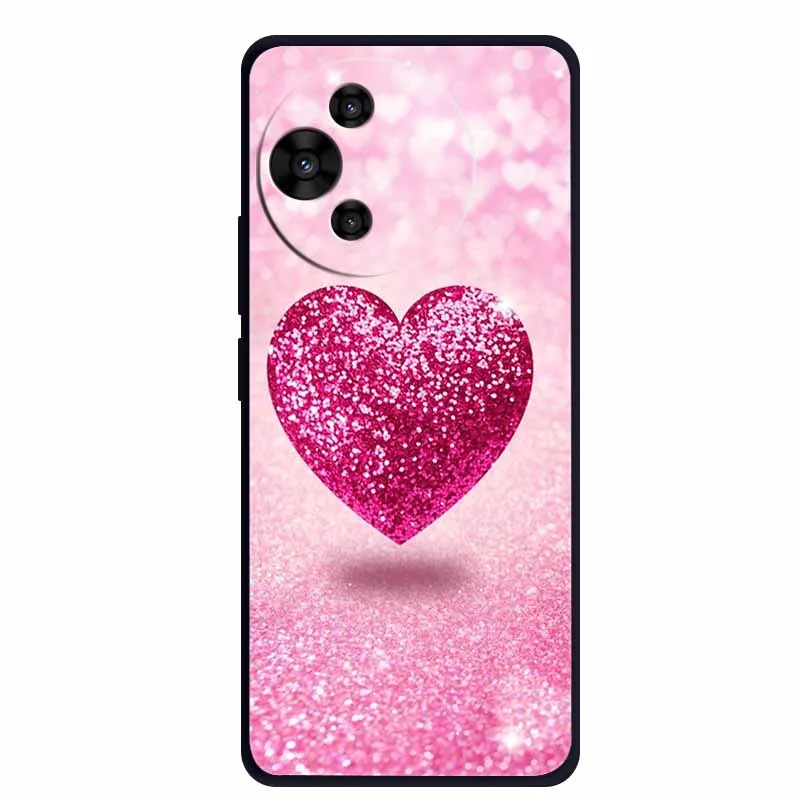 Luxury TPU Soft Silicone Back Cover with Floral and Love Design