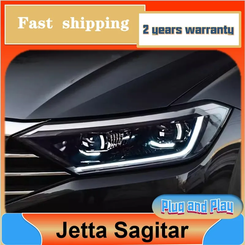 

Car Styling for VW Jetta Head Lights 2019-2022 Sagitar Headlight DRL Turn Signal Low High Beam Projector Lens