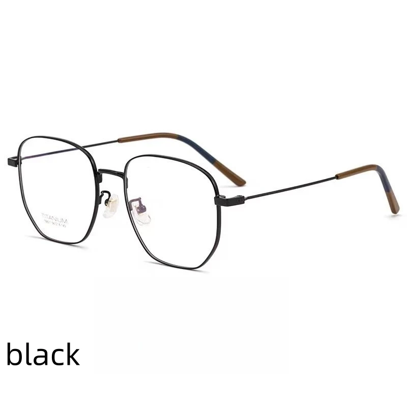 

56mm Fashion Glasses Women's Comfortable Vintage Polygon Pure Titanium Eyewear Prescription Eyeglasses Frame For Men T8821