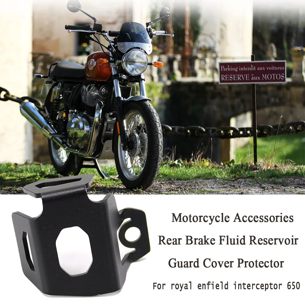 Accessori Moto In Alluminio Cnc Protezione Coperchio Serbatoio Liquido Freni Posteriori Per Royal Enfield Lnterceptor 650