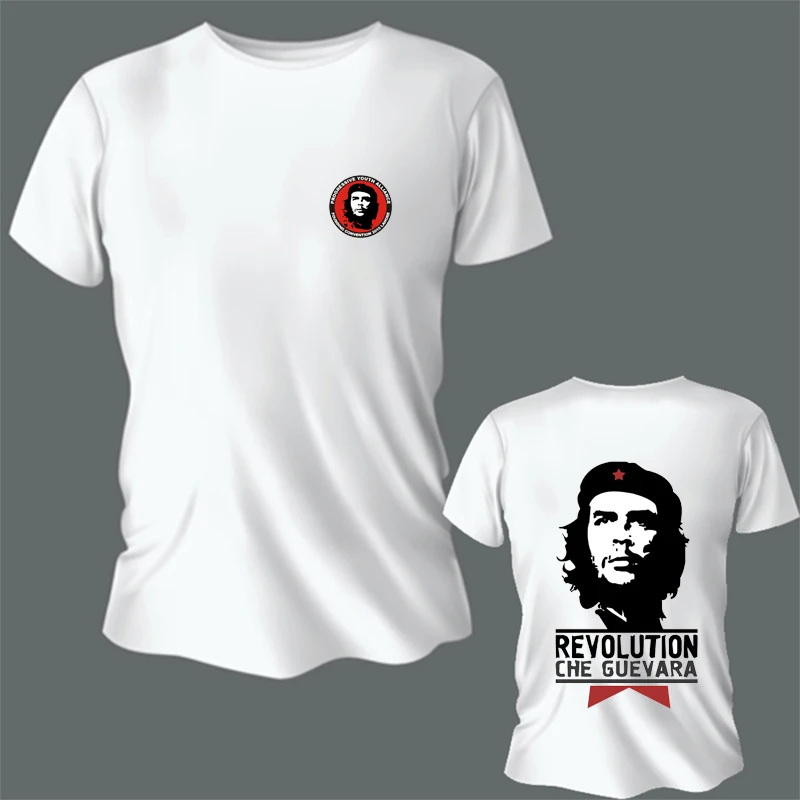 

Белая мужская футболка Che Guevara, летняя футболка с отдельным предметом, прочная и невыцветающая, хипстерская модная уличная одежда