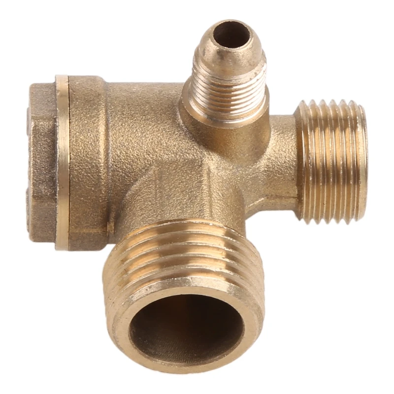 Male Threaded Air Compressor Check for Valve 3 Ways Tube Connector Pneumatic Accessory Corrosion Resistance check valve 3 port easy to install brass male threaded non return valve for air compressor anti corrosion durable high quality