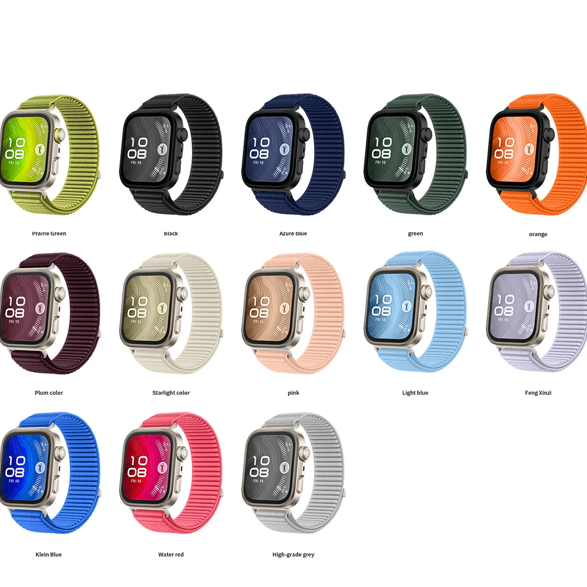 حزام حلقة مضفر من النايلون الرسمي لساعة Huawei Wat...