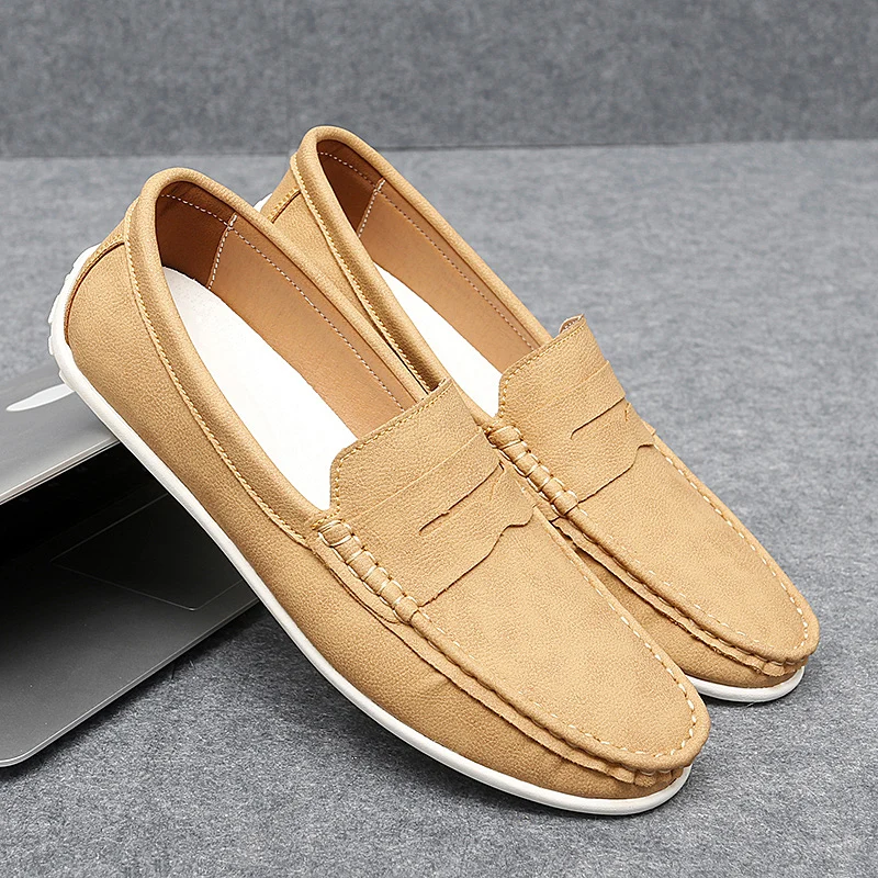 

38-48 New Fashion High Quality Comfort Mens Leather Shoes Casual Elegant Driving Boy Tênis Masculino Loafers Shoes Free Shipping