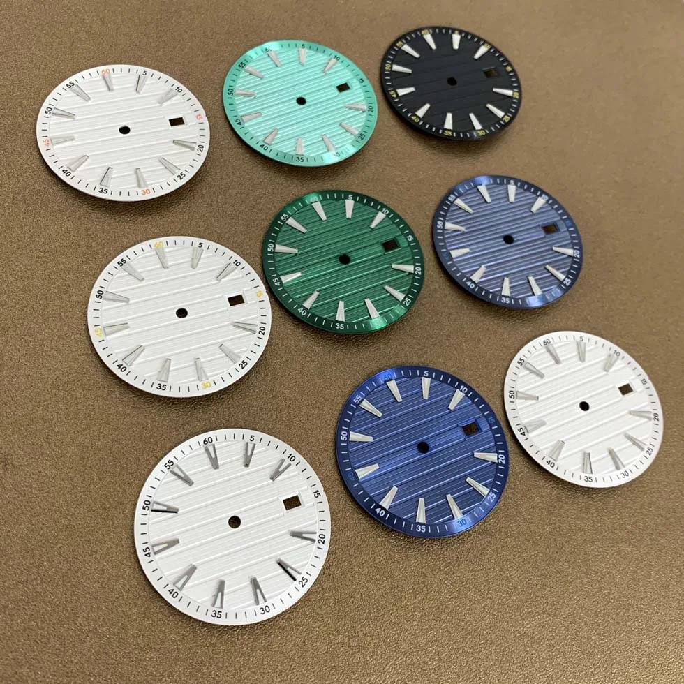 33.5mm Watch Dial Green Luminous Watch Faces Men Replacement Parts for NH35/NH36/4R/7S Movement watch dial accessories,watch face accessories