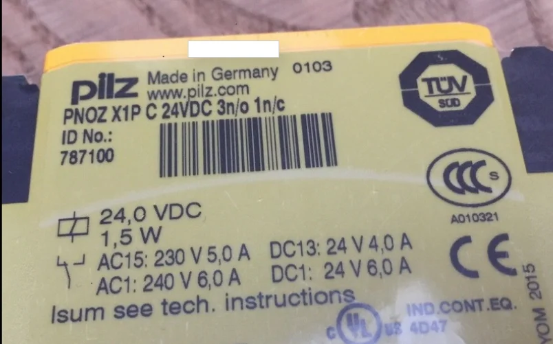 

Новый модуль безопасности Pilz 787100 PNOZ X1P C 24VDC 3n/o 1n/c