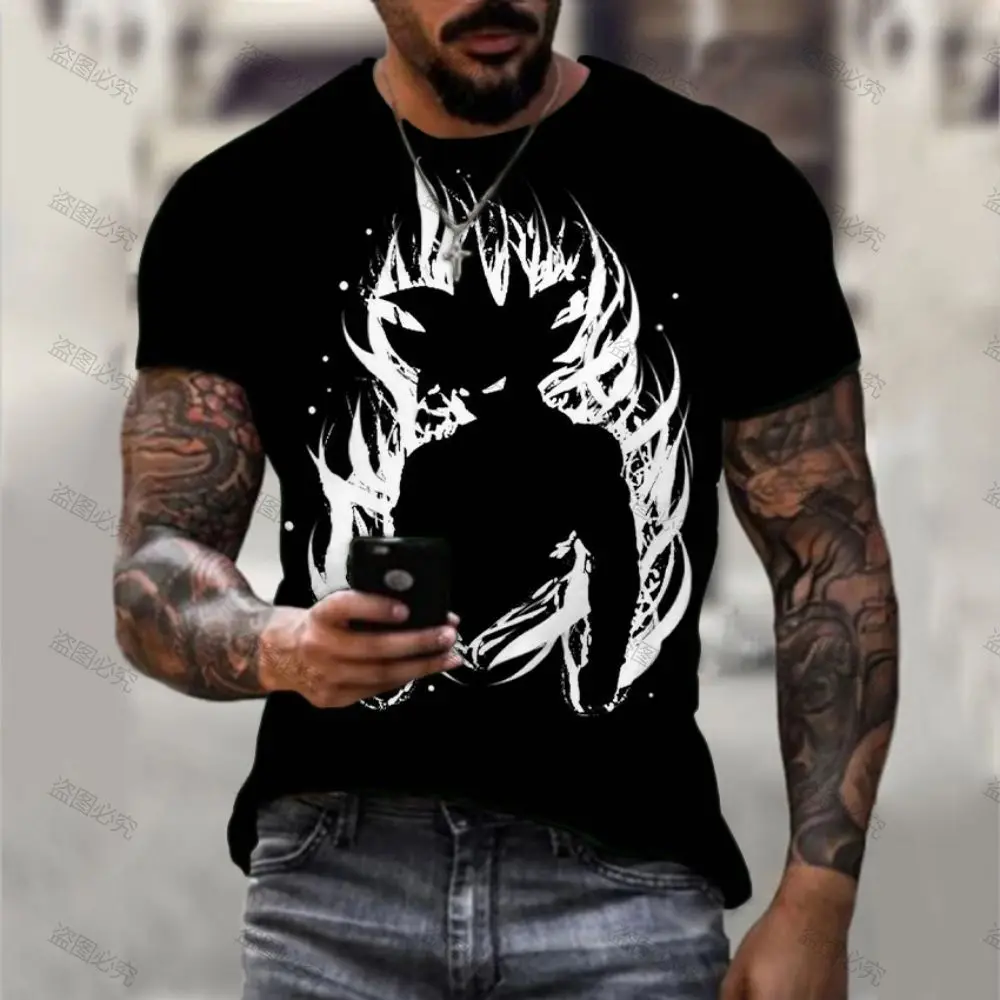 

Dragon Ball Z Printed T-shirt Men's Vegeta Essentials Super Saiya Goku Anime New Fashion T-shirts Children's Clothing Streetwear