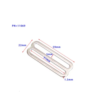 Slide Buckle Buckle Fixed Clip Keeper Lightweight Portable Ring Slide Silver Stainless Steel Belt Buckle Weight