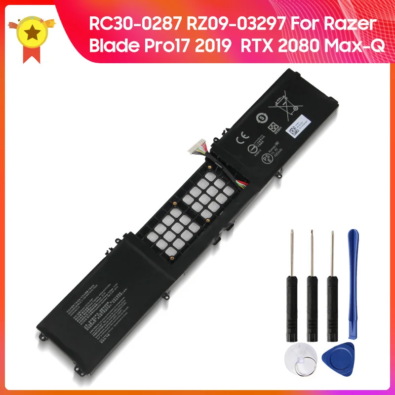 Replacement Battery RC30-0287 For Razer Blade Pro17 2019 RZ09-03297 RTX 2080 Max-Q 4583mAh New Battery + Tool