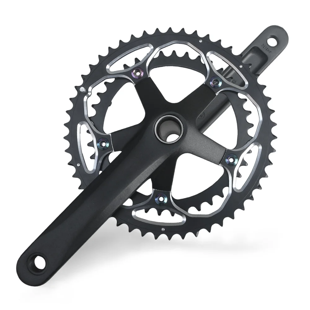 130 BCD Kurbelgarnitur 2*10/11 Geschwindigkeit Rennrad Doppelkettenräder 50T/39T Kettenblatt 152mm/165mm/170mm Hohlkurbel BB68 Klappfahrrad – Detail 7