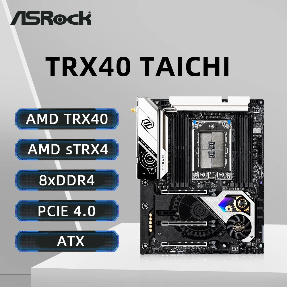 ASRock TRX40 Taichi Motherboard Supports Supports 3rd Gen AMD
