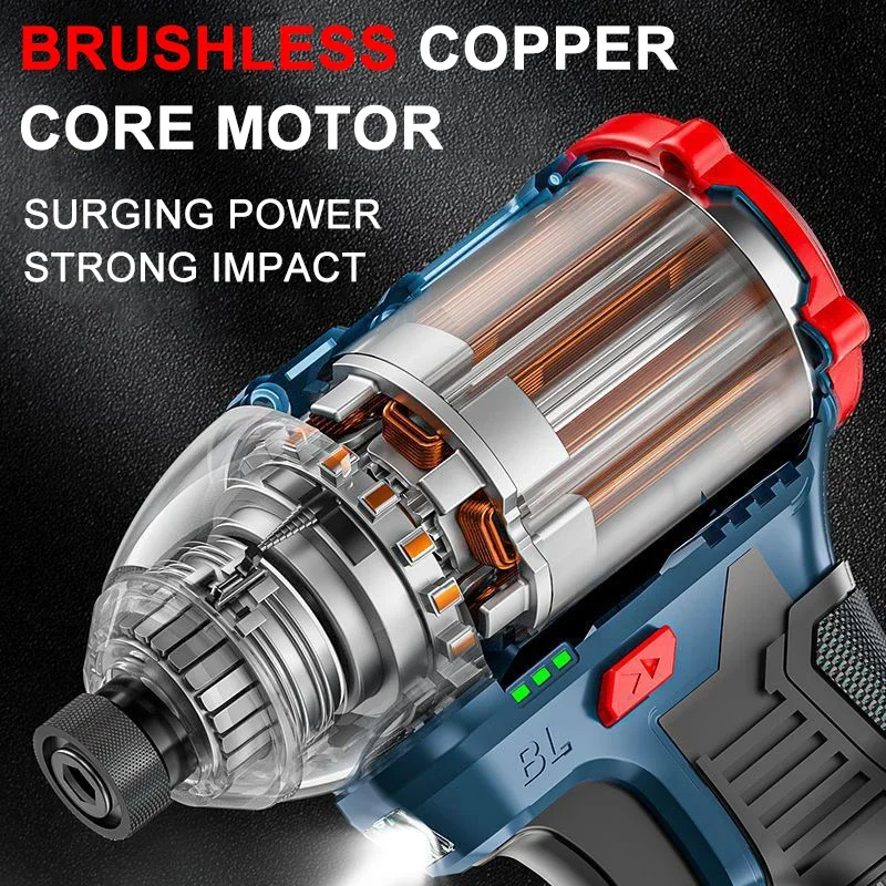 16.8V Brushless 70N.m Electric Cordless Drill 160N.m Impact Driver Screwdriver Household Multifunction Hit Power Tools 4