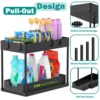 2 Tier Sliding Drawer Under Sink Storage Organizer Shelf Multipurpose Holder Rack For Kitchen Cabinet Bathroom Home Accessories 2