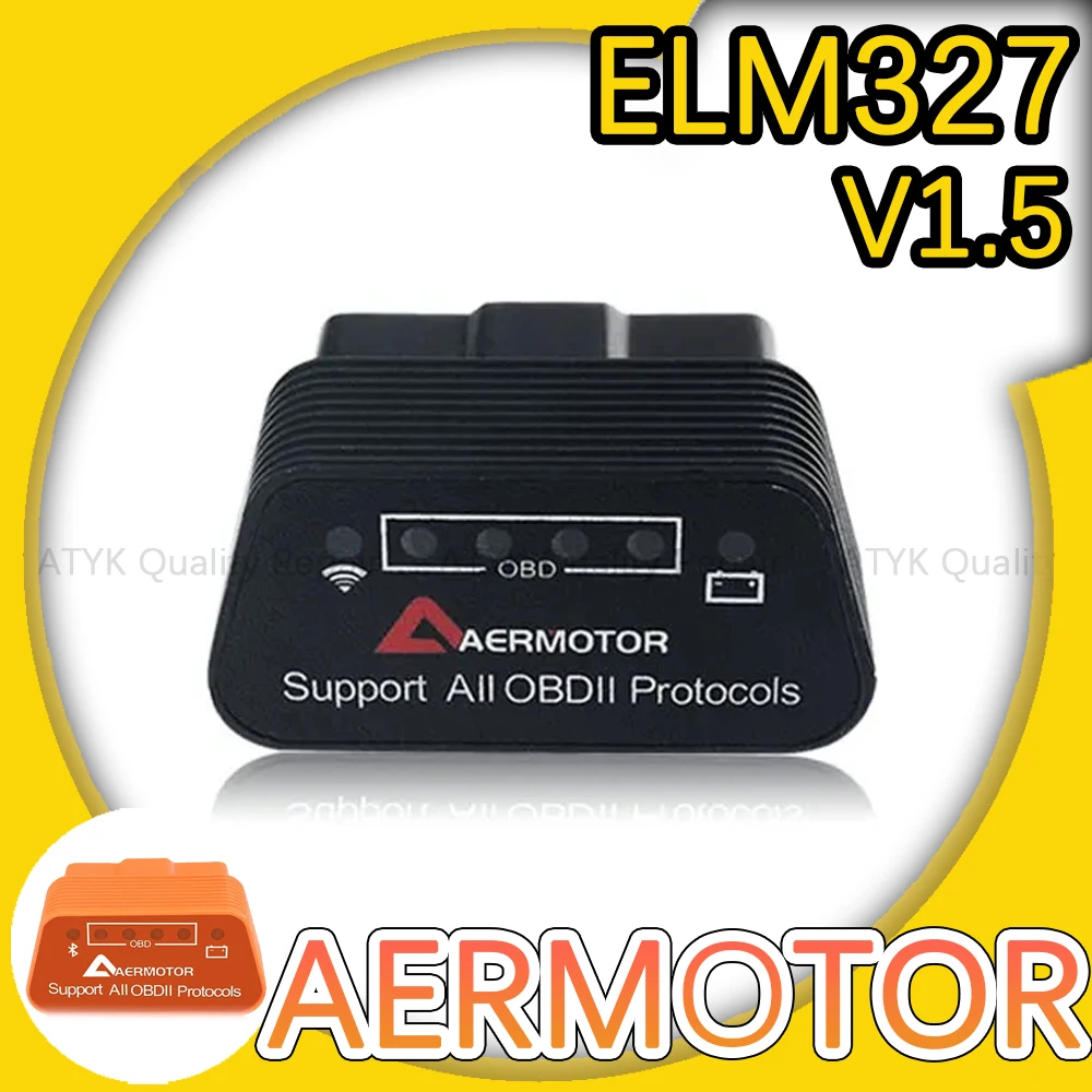 Lettore Di Codici Obd2 Aermotor Elm327 V1.5 Wifi Bluetooth Scanner Automotriz Strumenti Di Ispezione Android Ios Pc Elm327 Adattatori Aermotor