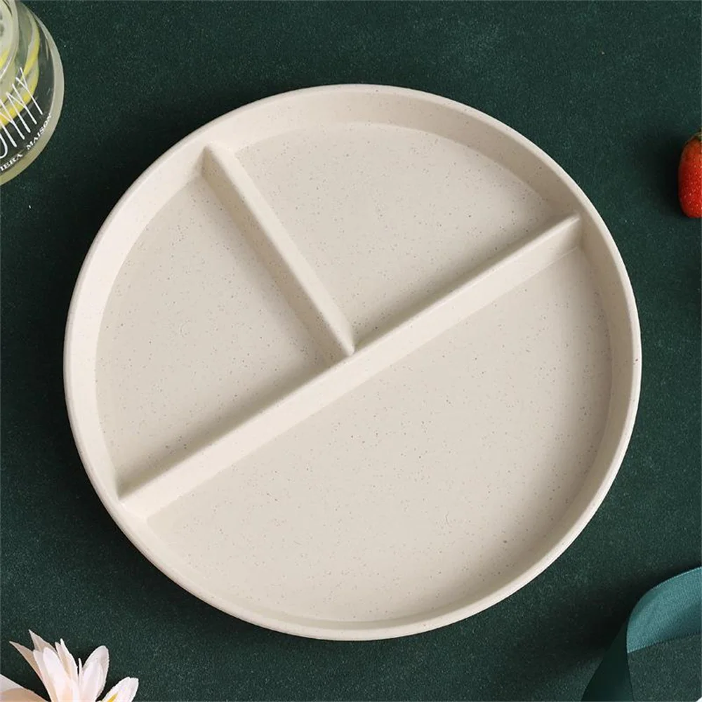 Divided Dinner Plate - 3 Compartment Microwave Safe Dish