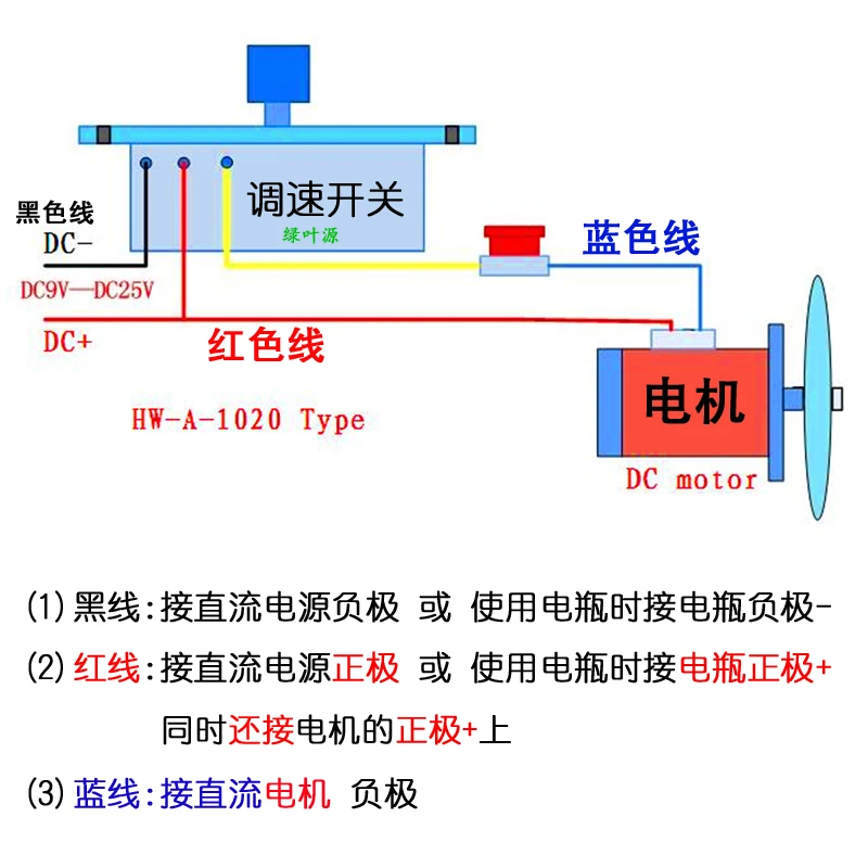 10A 12-24V HW-A-1020B PWM DC Electronic Motor Controller Automobile Fan Stepless Speed Switch