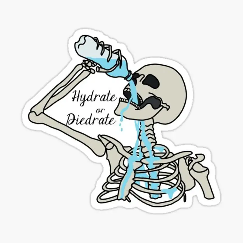 

Hydrate or Diedrate Sticker for Laptop Decor Bedroom Car Cute Cartoon Art Fashionable Public Suitcase