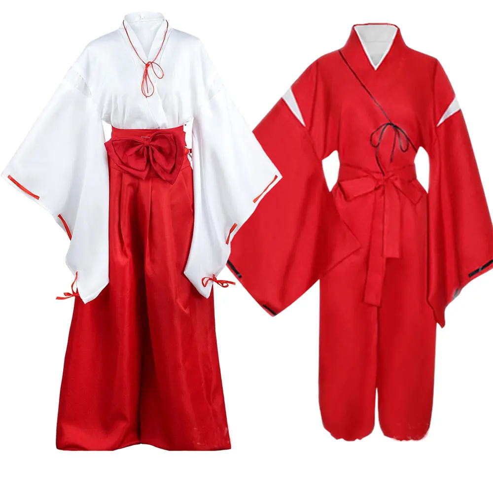 

Cosplay Anime Girl Boys Inuyasha Kikyo Kimono Costumes Sets Uniform Dress Halloween Carnival Dress Up Outfits Party Disfraz
