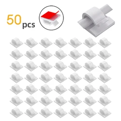 50 Pack Enhanced Adhesive Cable Clips for Efficient Cable Management (50PCS)