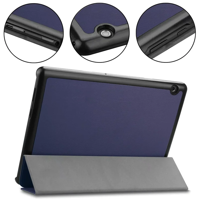 Trifold Magnetic Leather Hard Cover