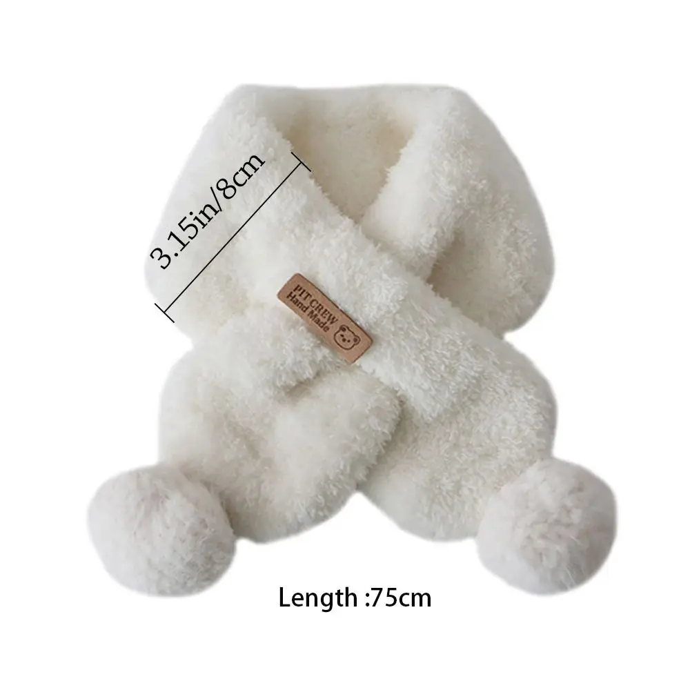 1-5 Years Old Winter Cute Kids Winter Scarf Warm Windproof Children Neck Warmer Soft Cartoon Plush Scarves for Baby Boys Girls