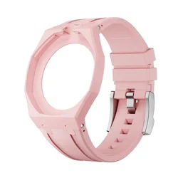 Enhanced Silicone Strap and Ceramic Case Cover Kit for Pop Convert Pocket Wristwatch Accessories (LP - 12)