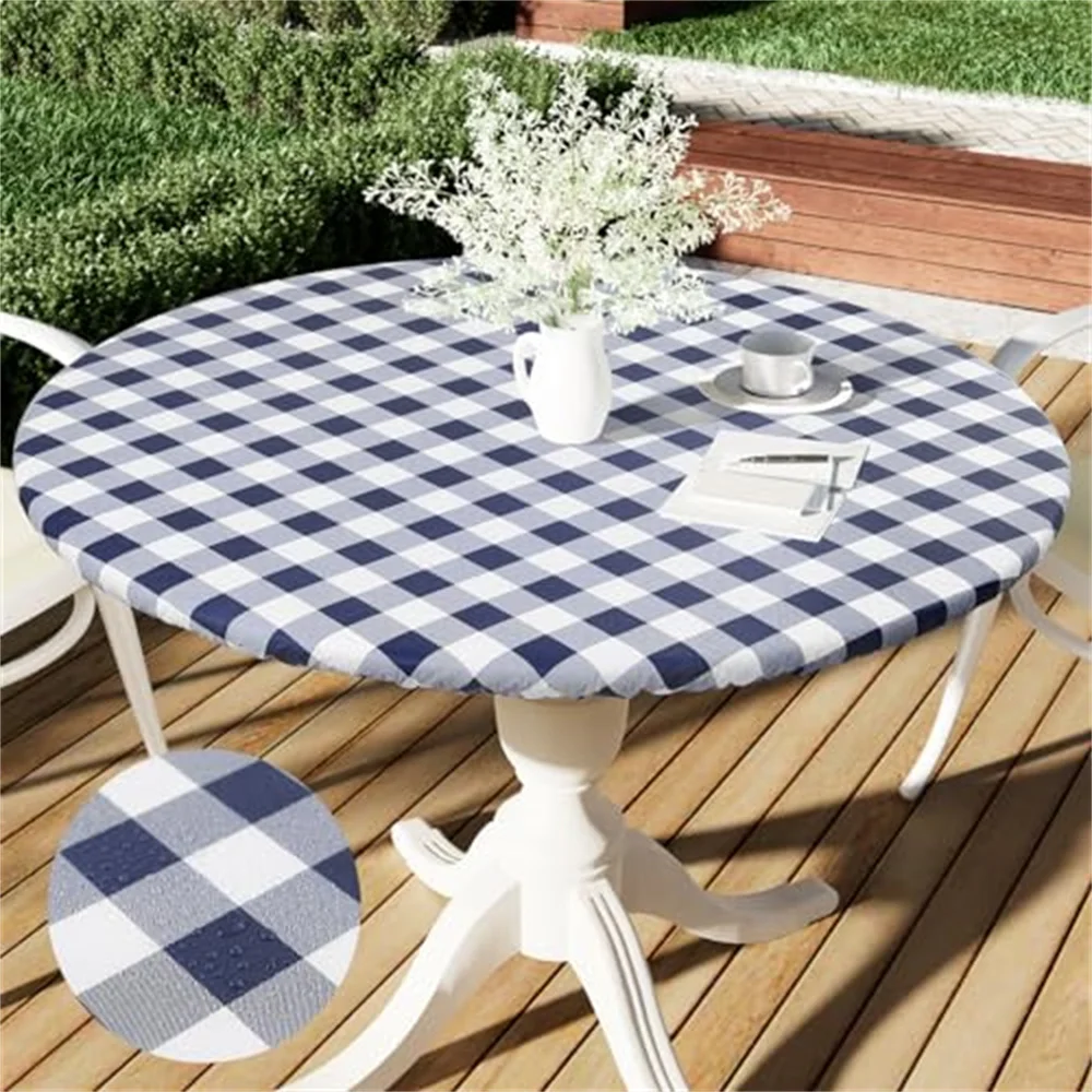 60 Inch Sunflowers Round Picnic Tablecloth, Waterproof Table Cloth