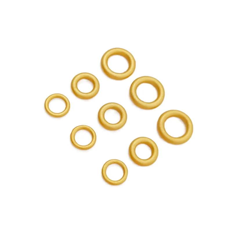 

5 piece copper-clad gold round ring closed ring DIY hand made jewelry necklace wire braided connection fitting material