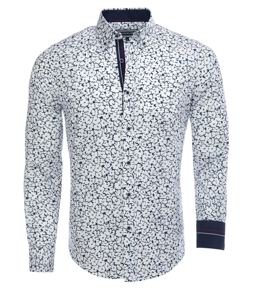 Camisa floreada hombre, camisa blanca 8462| | - AliExpress